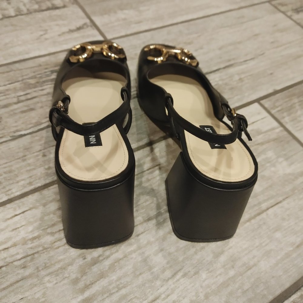 NINE WEST Genuine leather Women's slingback shoes size 8 - Picture 13 of 14